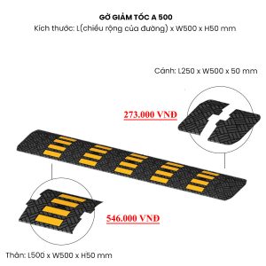Gờ giảm tốc A -L500 x W500 x H50 mm