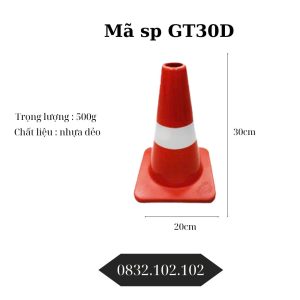 Cọc tiêu hình chóp GT30D - nhựa dẻo