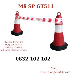 Cọc tiêu giao thông GT511 – nhựa HDPE cao 72 cm
