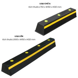 Chặn bánh xe hơi cao su dạng chữ A - nhập khẩu Hàn quốc
