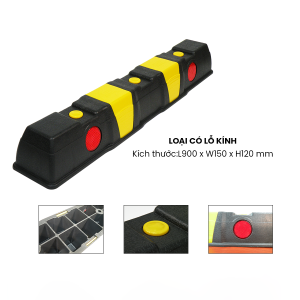 Chặn lùi sau bánh xe ô tô - loại lỗ kính - L900 x W150 x H120 mm - nhập khẩu Hàn quốc