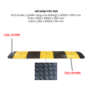 Gờ giảm tốc cao cấp - rộng 500mm cao 50mm - nhập khẩu Hàn Quốc