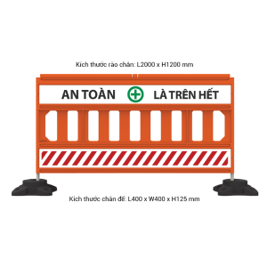 Rào chắn phân làn PE - Nhập khẩu Hàn Quốc